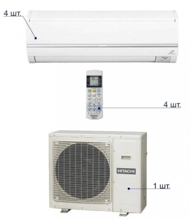 Hitachi RAM-71QH5/RAS-10QH5EA*4шт / Кондиционеры