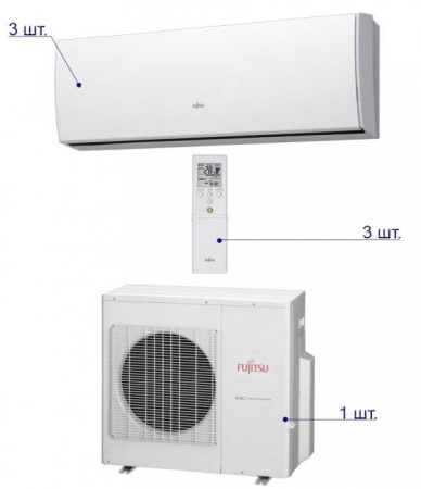 Fujitsu AOYG24LAT3/ASYG09LUCA*3шт / Кондиционеры