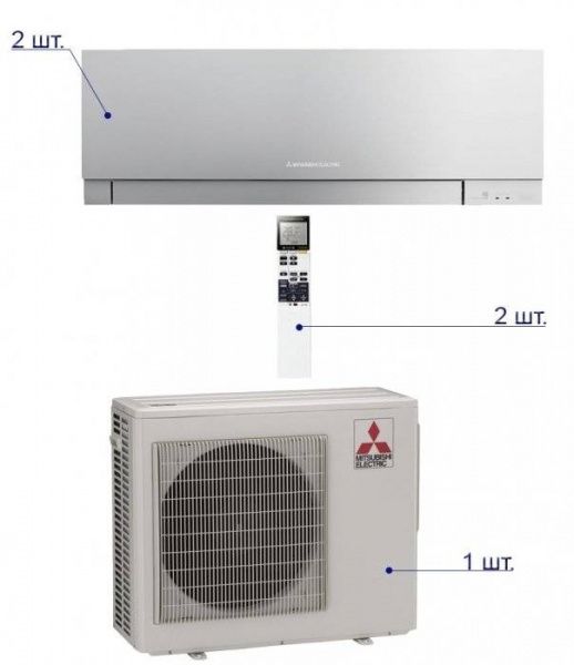 Mitsubishi Electric MXZ-2D42VA/MSZ-EF22VE2S*2шт / Кондиционеры