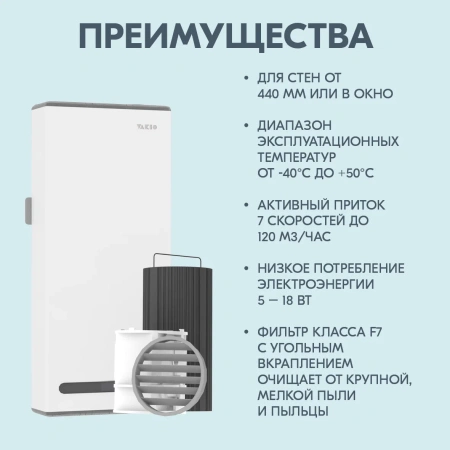 Vakio BASE SMART Бежевое сияние / Вентиляция