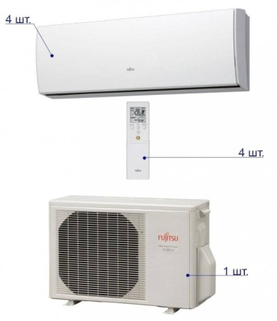 Fujitsu AOYG30LAT4/ASYG07LUCA*4шт / Кондиционеры